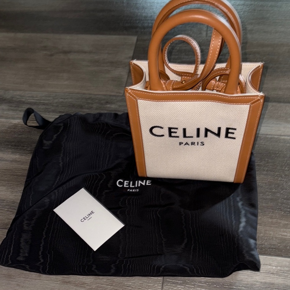 Celine Paris Tan and Cream Women's Bag